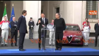 RENZI PRESENTA LA NUOVA ALFA GIULIA: E' UN'AUTO TUTTA MADE IN ITALY