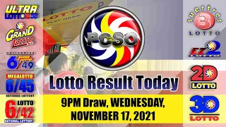 6/55 Lotto Result Today, Wednesday, November 17, 2021 | Jackpot Prize is Php 127,574,441.60