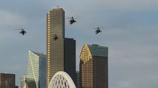 Apache helicopter flyover - MLB Opening Day 2023 (T-Mobile Park)