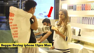 Beggar Buying iphone 15 Pro Max Prank-Rich Beggar @BobbyButt