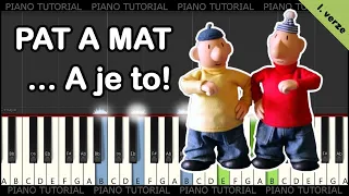 Znělka  Pat a Mat ...A je to! (piano tutorial | večerníček | klavír | noty | české písničky)