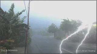 Heavy rain accompanied by wind and lightning occurred for 1 hour in the afternoon | Relaxation Video