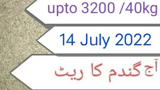 New Wheat price 2022 || 14 July 2022 ||  گندم کا ریٹ || آج پاکستان غلہ منڈیوں کے نئے ریٹ
