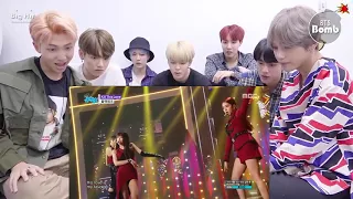 BTS reaction To BLACKPINK   Kill this love, 블랙핑크   Kill This Love Show Music core 20190406