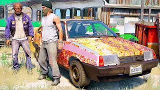 БОМЖИ НАШЛИ РЖАВУЮ ДЕВЯТКУ ВАЗ 2109 НА СВАЛКЕ - РЕАЛЬНАЯ ЖИЗНЬ БОМЖА GTA 5 ⚡ ГАРВИН