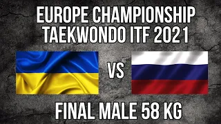 Europe Championship. Final male 58 kg taekwondo ITF