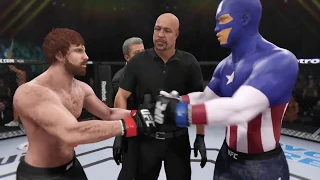 Chuck Norris vs. Captain America (EA sports UFC 3) - CPU vs. CPU - Crazy UFC 👊🤪