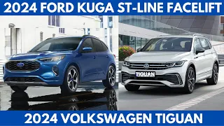 2024 Ford Kuga ST-Line facelift Vs. 2024 Volkswagen Tiguan in the compact SUV Comparison