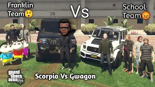 GTA 5: Franklin Shinchan Got Into Fight 😡 With School's Rich Kids😲Scorpio angry 💢 Ps Gamester