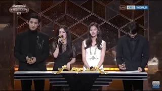 HD Jin, Sana, Irene, Chanyeol   MC Greetings 3 KBS Gayo Daejun 2017 LIVE