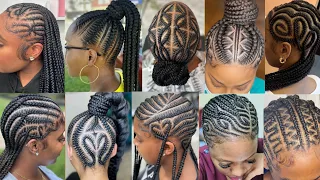 Trendy & Elegant Protective Cornrow Braids Hairstyles for Black Women |Best Cornrow Braid Hairstyles