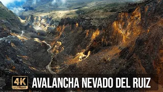 RUTA HACIA EL ORIGEN DE LA AVALANCHA- NEVADO DEL RUIZ/ MURILLO/ TERMALES AGUAS CALIENTES EN 4K