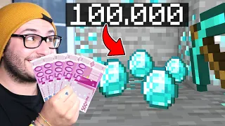 OGNI DIAMANTE MINATO = 1000 EURO! - Minecraft