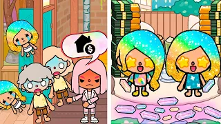 Twins Became Rich Because of Golden-Rainbow Hair🤑🥺/ Toca Life Story | Toca Boca