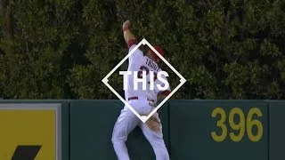 #THIS: Trout scales the wall and takes away homer