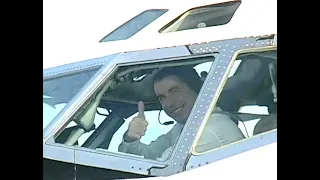 Up close and LOUD: John Travolta's Boeing 707 Jett Clipper Ella departs LAX