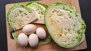 Just Add Eggs With Cabbage Its So Delicious/ Simple Breakfast Recipe/ Healthy Cheap & Tasty Snacks