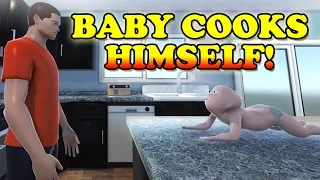 WHO'S YOUR DADDY - BABY COOKS HIMSELF!