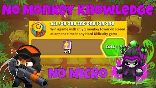 All for One and One for One - No Monkey Knowledge (Bloons TD 6 Achievement)