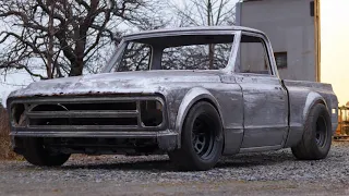 Bare Metal C10 Looks Crazy Good! 1968 Twin Turbo C10 Truck build (Episode 20)