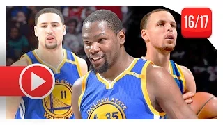 Kevin Durant, Stephen Curry & Klay Thompson Full Highlights vs Sixers (2017.02.27) - TOO GOOD!