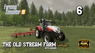 Tedding, Bale Collecting & Fertilising, The Old Stream Farm with Seasons, FS19 4K Timelapse