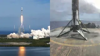 Falcon 9 launches SXM-7 and Falcon 9 first stage landing