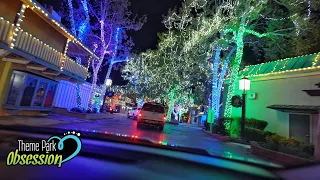 Driving Through Six Flags! Holiday In the Park 2020 | Six Flags Magic Mountain