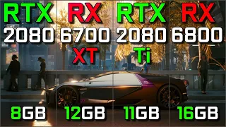 RTX 2080 vs RX 6700 XT vs RTX 2080 Ti vs RX 6800 | Test in 15 Games | 2024