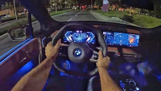 2022 BMW iX xDrive50 POV Night Drive (3D Audio)(ASMR)