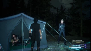 Prompto and Gladio have a bit of rough and tumble in Episode Duscae