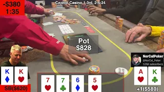 Vlogger v Vlogger at Capitol Casino       poker vlog 192