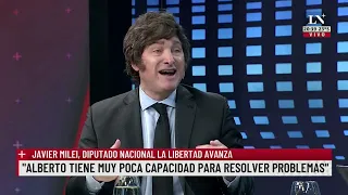 Javier Milei: "Alberto tiene muy poca capacidad para resolver problemas"