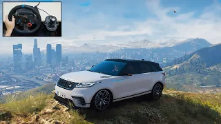 2019 Range Rover Velar Off road - GTA 5 with Steering Wheel - Logitech G29 Gameplay