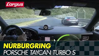 Porsche Taycan Turbo S vs 911 GT3, AMG GT R, M2 at the Nürburgring nordschleife