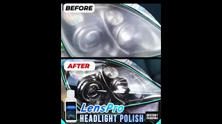 Car headlight repair fluid.Headlights are as good as new
