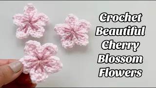 CROCHET BEAUTIFUL CHERRY BLOSSOM TREE FLOWERS