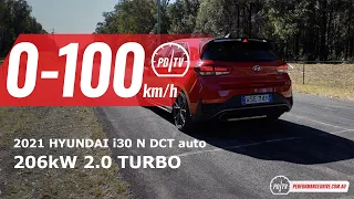 2021 Hyundai i30 N DCT (8spd) 0-100km/h & engine sound