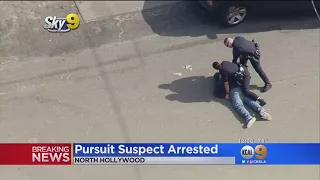 Armed Robbery Suspect Caught In Van Nuys After Wild Pursuit