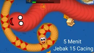 Jebak 15 Cacing dalam waktu 5 menit