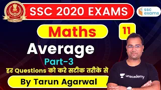 11:00 PM - SSC CGL/CHSL 2020-21 | Maths by Tarun Agarwal | Average (Part-3)