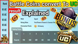 Bonus Challenge: Battle Coins Convert to UC How to Earn UC in PUBG & BGMi Explained
