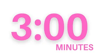 3 Minute -  Simple Countdown Timer - Pink Numbers
