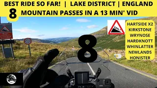 8 MOUNTAIN PASSES IN 1 DAY! Lake District Motorbike Tour