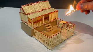 How to Make Match House Fire - Match Stick House