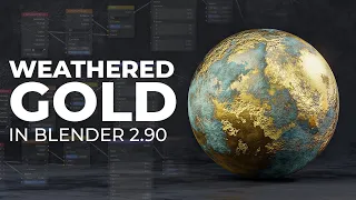 Easy Weathered Gold in Blender 2.90 (Blender Tutorial)