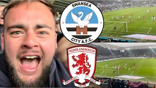 BORO BLOW SWANSEA AWAY! AWAY END SCENES!! | SWANSEA CITY 1-3 MIDDLESBROUGH F.C. *VLOG*