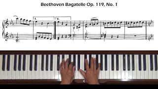 Beethoven Bagatelle Op. 119, No. 1 in G Minor Piano Tutorial