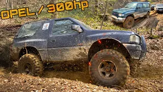 OFF ROAD - NISSAN VS MITSUBISHI VS OPEL VS JEEP *insane power*