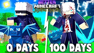 I Spent 100 Days in Jujutsu Kaisen x Better Minecraft! Here's what happened...